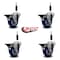 Service Caster 3.5'' Blue Poly Swivel 7/8'' Expanding Stem Caster Set with Brake, 4PK SCC-EX20S3514-PPUB-BLUE-PLB-78-4 - alternate 3